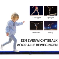 HOMCOM 210 cm balansbalk gym beam indoor outdoor tot 120 kg blauw(m-7)