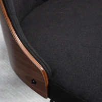 HOMCOM 2er-Set Höhenverstellbare Barhocker 360° drehbar mit Fußstütze, gepolsterter Stoff(m-4)