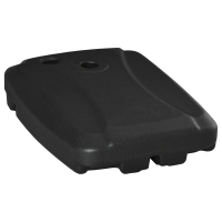 Outsunny Sonnenschirmständer mit Rollen aus HDPE gefüllt mit Wasser oder Sand Maße 80L x 60B x 17H cm Schwarz