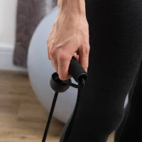 HOMCOM Plaque vibrante avec 99 niveaux, 2 bandes de fitness 73 x 40 x 13 cm Blanc+Noir(m-5)