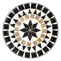 Outsunny Support de Plantes Ø36 x 67 cm Support de Fleurs Pliable Rond pour Balcon en Mosaïque de Pierre Jardin Intérieur Extérieur Multicolore(m-4)