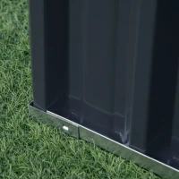 Outsunny Hochbeet für den Garten Maße 174L x 90B x 30H cm - modular, Werkzeugloser Aufbau, Handschuhe enthalten - gewelltes Stahlblech Anthrazit(m-5)