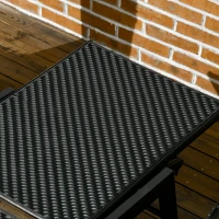 Outsunny Sonnenliege Gartenliege aus PE-Rattan-Geflecht mit Rädern verstellbare Rückenlehne Aluminium Schwarz(m-4)