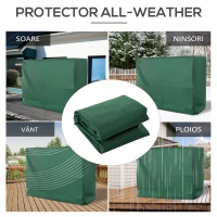 Outsunny Husă pentru Leagăn cu 3 Locuri, Protecție Împotriva Ploii pentru Mobilier de Exterior, 240x133x185 cm, Verde(m-4)