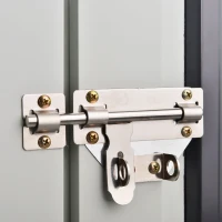 Outsunny Gartenschuppen - Geräteschuppen 1,26 m² - Mülltonnenunterstand - 2 abschließbare Türen - Abmessungen 147L x 86B x 134H cm - Stahlblech Schwarz Weiß(m-5)