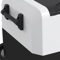 HOMCOM Tragbare elektrische Auto-Kühlbox mit 2 Fächern - 30,5 L Kapazität, LED-Licht, bis zu -20°C(m-5)