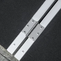 HOMCOM Rollstuhlrampe Laderampe Zugangsrampe rutschfest Klappbar mit Sicherheitsrändern silber Schwarz(m-5)