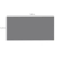 Outsunny Ersatzplane für 3 x 6 m Autounterstand mit 48 Bungee-Kugeln (nur Abdeckung, kein Rahmen enthalten)(m-3)