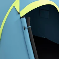 Outsunny Campingzelt für 2-3 Personen wasserdicht 2000 mm mit Tragetasche für Wanderungen 245x148x105 cm Blau(m-5)