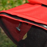 PawHut Chariot pour Chiens Chariot de Compagnie avec 3 Roues Pliant pour Chiens Chats en Tissu Oxford Rouge + Noir 109,5 x 54,5 x 106,5 cm(m-5)