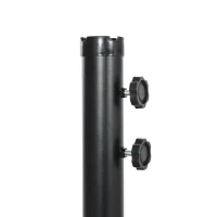 Outsunny Sonnenschirm Sonnenschirm Ø3 x 2,6 m mit Kurbel, Kreuzfuß, 8 Rippen und Saum - Grau(m-4)