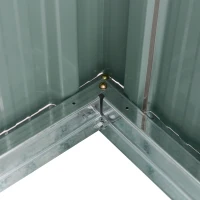 Outsunny Metall Gartenhaus 1,8 m², Metall Geräteschuppen, 194 x 110 x 184 cm, großer Stauraum im Freien mit Schiebetüren und 4 Belüftungen, Grau(m-5)