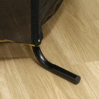 HOMCOM Kindertrampolin Ø 1,75 × 1,90H m Sicherheitsnetz Reißverschlusstür Federabdeckung 6 gepolsterte Pfosten Schwarz Rot Blau(m-5)