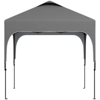 Outsunny Faltbarer Pop-up Gartenpavillon 2,5 x 2,5 m Höhenverstellbar Oxford-Gewebe Anti-UV50+ Stahlrahmen Transporttasche(m-1)