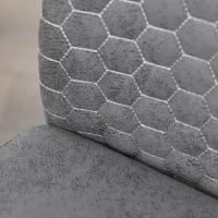 HOMCOM Ensemble de 4 chaises à bascule Chaises de salle à manger en microfibre, 45 x 61 x 98 cm, Gris(m-5)