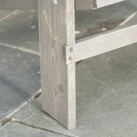 Outsunny Adirondack-Sessel Gartenstuhl Outdoor-Sessel Gesamtgröße 78L x 89B x 88H cm Massives Tannenholz Grau Verwittert für Garten, Terrasse und Balkon(m-4)