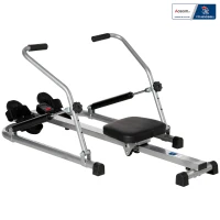 Klappbarer Heimtrainer, Widerstand in 3 Stufen, multifunktionales Display, Stahl(m-6)