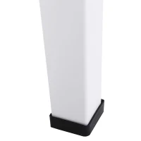 Outsunny Potager surélevé, Chariot de plantation mobile avec espace de stockage, Jardinière avec 2 roues, Métal, Blanc, 112 x 59 x 80 cm(m-5)