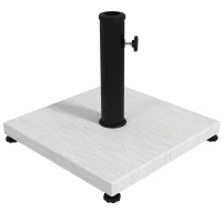 Outsunny Sonnenschirmständer Betonsockel aus Metall mit verstellbaren Fußkappen - Abmessungen 40L x 40B x 37H cm für Stangen mit Ø38 und Ø48mm(m-1)