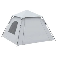 Outsunny Campingzelt Popup-Zelt mit Veranda für 2-3 Personen leicht wasserdicht belüftet Haken zur Aufhängung Transporttasche(m-1)