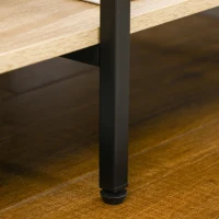 HOMCOM Kleiderständer im industriellen Stil aus Metall mit Stange und 4 Regalen - Maße 100L x 46B x 170,5H cm(m-5)