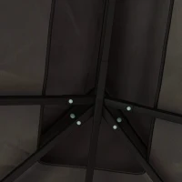 Outsunny Paviljoen vervangingsdak, 3 x 4 m, vervangingshoes met waterafvoeropeningen, Polyester, Zonbescherming, UPF30+, Donkergrijs(m-9)