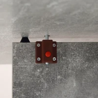 HOMCOM Klappbarer Küchentisch Esszimmertisch auf Rollen 75B x 140T x 74H cm 2 integrierte Regale aus Holz(m-5)