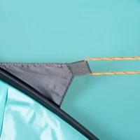 Outsunny Campingzelt Pop-Up für 4 Personen, wasserdichtes Kuppelzelt, leicht und belüftet, einfach aufzubauen mit 2 Fenstern und 2 Türen, Transporttasche inklusive, Maße 286L x 209B x 122H cm, Polyester in Blau und Hellgrau(m-4)