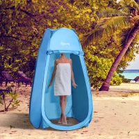 Outsunny Pop-Up-Duschkabine Instant Cabinet für Camping Polyester Blau(m-2)