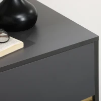 HOMCOM Kommode 3 Schubladen Aufbewahrungsmöbel ohne Griffe skandinavisches Design 80 x 40 x 80 cm grau(m-4)