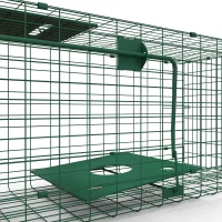 Outsunny Käfig für Schädlinge 1 Eingang dim. 100L x 25B x 28H cm dunkelgrün(m-4)