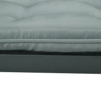 Outsunny Set mit 4 Gartenstuhlkissen gesteppt Füllung 4 cm Polyesterbezug dim. 43L x 41B cm Grau(m-5)
