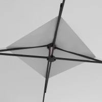 Outsunny Gartenpavillon Pop-Up Faltzelt mit abnehmbarer Seitenwand + Transporttasche aus Stahl und Oxford-Gewebe(m-4)