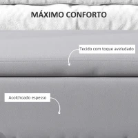 HOMCOM Banco Pé de Cama para Dormitório 70L em Veludo Pés de Metal para Entrada Sala de Estar 100x40x42 cm Cinza Claro(m-5)