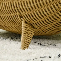 PawHut Erhöhtes Katzenbett mit kuscheligem Korb und Walnusshaus Katzenhöhle mit großem Komfort Abmessungen 55L x 36B x 42H cm Kissen inklusive(m-5)