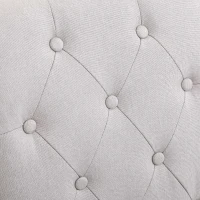 HOMCOM Set mit 2 Esszimmerstühlen Esszimmerstuhl Großer Komfort Massivholzbeine Leinen 47 x 61 x 101 cm(m-5)