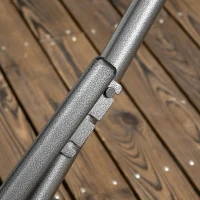 Outsunny Support de Hamac 2-en-1, résistant aux intempéries, Support de Séchoir, 290 cm x 92 cm x 88 cm, Noir(m-4)