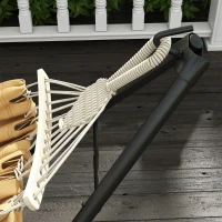 Outsunny Faltbares Stahl-Hängemattengestell, 2-in-1 für Hängematte oder Hängesesselfahrrad, inkl. Transporttasche 263L x 89B x 100H cm(m-4)