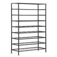 HOMCOM Weinständer Flaschenregal für 54 Flaschen Lagerkapazität 63L x 25B x 91H cm Schwarz Epoxydmethall(m-6)