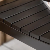 Outsunny Gartenbank 2 Sitzer Sitzbank Garten Terrasse Patio hohe Rückenlehne Latten Sitzfläche bequeme Armlehnen Pappelholz 123 x 61 x 89,5 cm schwarz(m-4)