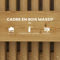 Outsunny Wand-Blumenkasten mit 3 massiven abnehmbaren Holzkästen 60 x 16 x 80 cm(m-4)