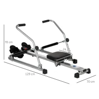 Klappbarer Heimtrainer, Widerstand in 3 Stufen, multifunktionales Display, Stahl(m-3)