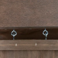 PawHut Kaninchenstall auf Rollen, 2 Etagen, abschließbare Tür, abschließbares Schiebedach, rutschfeste Rampe, Braun-Weiß(m-5)