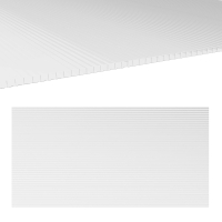 Outsunny 14 Polycarbonat-Wabenpaneelen 4 mm, UV-beständig, anpassbar, Maße eines Panels 121L x 61B cm