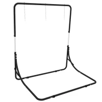 Outsunny Support de fauteuil suspendu pour support de fauteuil suspendu, 135 cm x 178 cm x 205 cm, Noir(m-6)