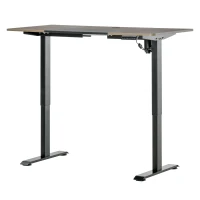 Bureau Électrique Vinsetto Cadre de Table avec Moteur Bureau d'ordinateur Réglable en Hauteur Bureau Debout de Bureau Bureau de Bureau en Métal Panneau de Particules Naturel + Noir 140 x 70 x 72-116 cm(m-1)