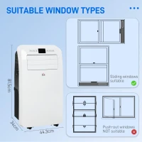 Homcom Aer Conditionat Portabil – 3 Moduri, 3 Viteze & Temporizator(m-3)