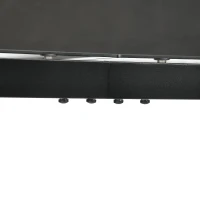 Outsunny Gartentisch rechteckig für 8 Personen mit gehärteter Glasplatte und Aluminiumrahmen Schwarz(m-5)