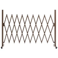 Outsunny Ausziehbare und einziehbare Absperrung Sicherheitsbarriere 250L x 31B x 104H cm Aluminium Metall Schokolade(m-1)