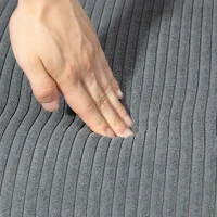 HOMCOM Canapé 2 places rembourré, bois, polyester velours, mousse, 117 x 56,5 x 77 cm, Gris(m-5)